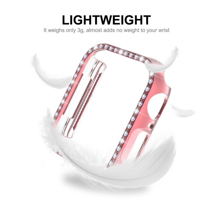 ENKAY Hat-Prince Electroplate PC Diamond Watch Case + Full Coverage Curved PET Screen Protector Film For Apple Watch Series 7 41mm ENKAY Hat-Prince Electroplate PC Diamond Watch Case + Full Coverage Curved PET Screen Protector Film For Apple Watch Series 7 41mm