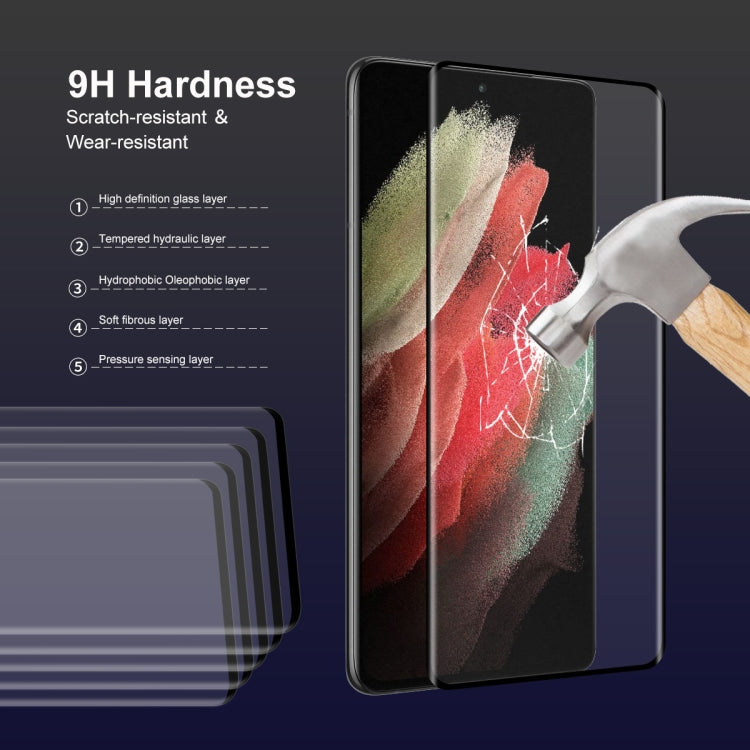 For Samsung Galaxy S21 Ultra ENKAY 0.26mm 3D Curved Full Hot Bending Tempered Glass Film For Samsung Galaxy S21 Ultra ENKAY 0.26mm 3D Curved Full Hot Bending Tempered Glass Film