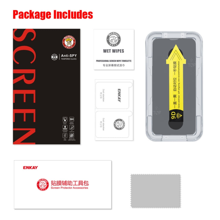 ENKAY Quick Stick Anti-peeping Tempered Glass Film, For iPhone 13 mini, For iPhone 13 / 13 Pro, For iPhone 13 Pro Max ENKAY Quick Stick Anti-peeping Tempered Glass Film, For iPhone 13 mini, For iPhone 13 / 13 Pro, For iPhone 13 Pro Max