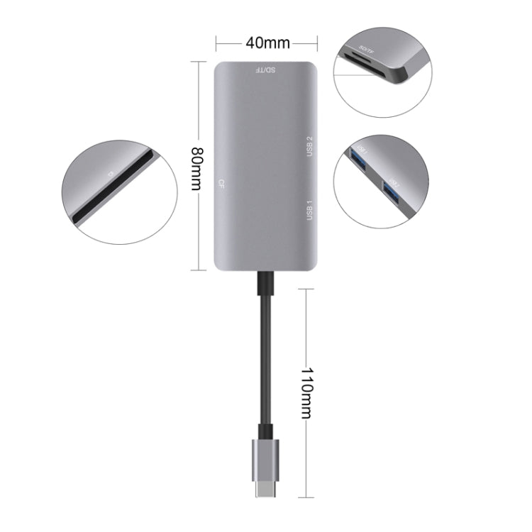 5 in 1 Data Read HUB Adapter with SD / TF / CF Card, Dual USB3.0 Ports, Dual USB3.0+SD / TF / CF Card 5 in 1 Data Read HUB Adapter with SD / TF / CF Card, Dual USB3.0 Ports, Dual USB3.0+SD / TF / CF Card