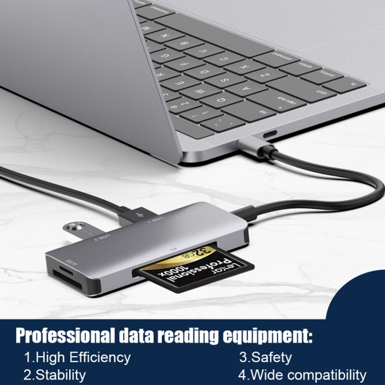 5 in 1 Data Read HUB Adapter with SD / TF / CF Card, Dual USB3.0 Ports, Dual USB3.0+SD / TF / CF Card 5 in 1 Data Read HUB Adapter with SD / TF / CF Card, Dual USB3.0 Ports, Dual USB3.0+SD / TF / CF Card