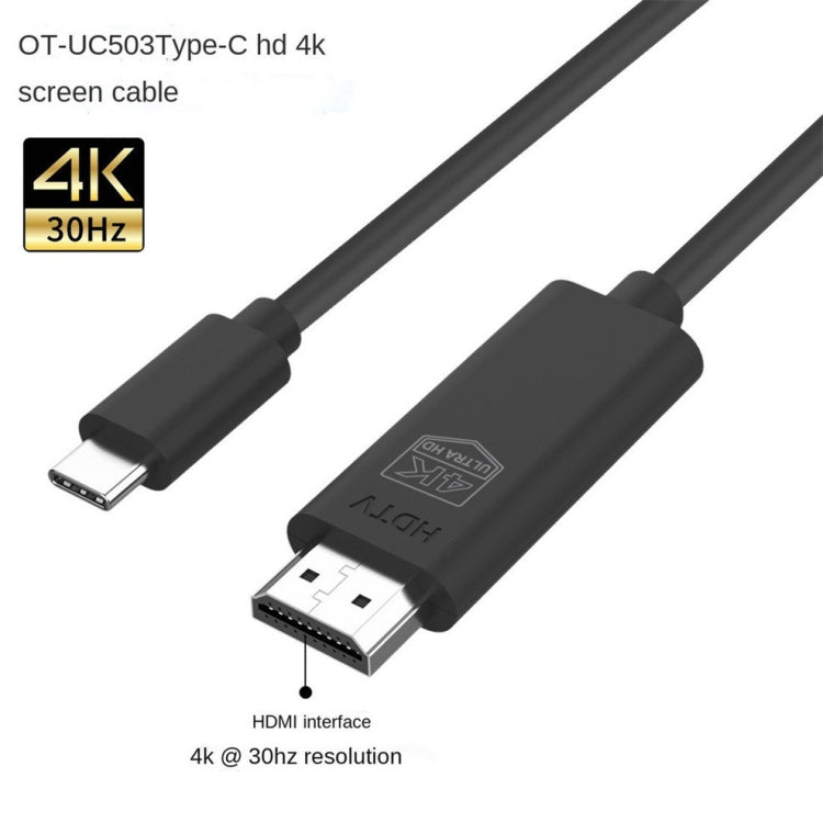 OT-UC503 4 KUSB Type C Male to HDMI Male Screen Cable OT-UC503 4 KUSB Type C Male to HDMI Male Screen Cable