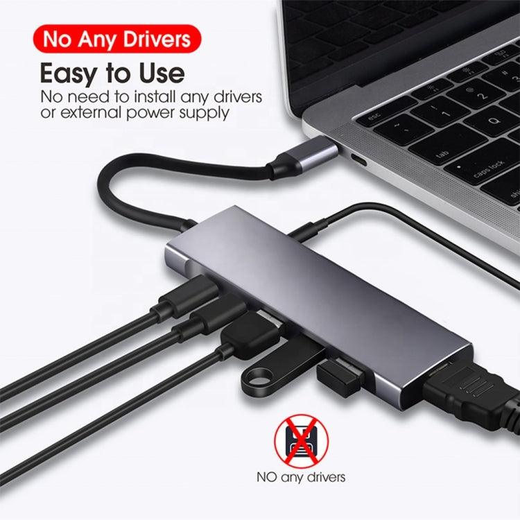 9-in-1 USB Type-C to HDMI+USB3.0x3+Type-C+PD+SD/TF+Audio HUB Adapter, HDMI+USB3.0x3+Type-C+PD+SD/TF+Audio to Type-C 9-in-1 USB Type-C to HDMI+USB3.0x3+Type-C+PD+SD/TF+Audio HUB Adapter, HDMI+USB3.0x3+Type-C+PD+SD/TF+Audio to Type-C