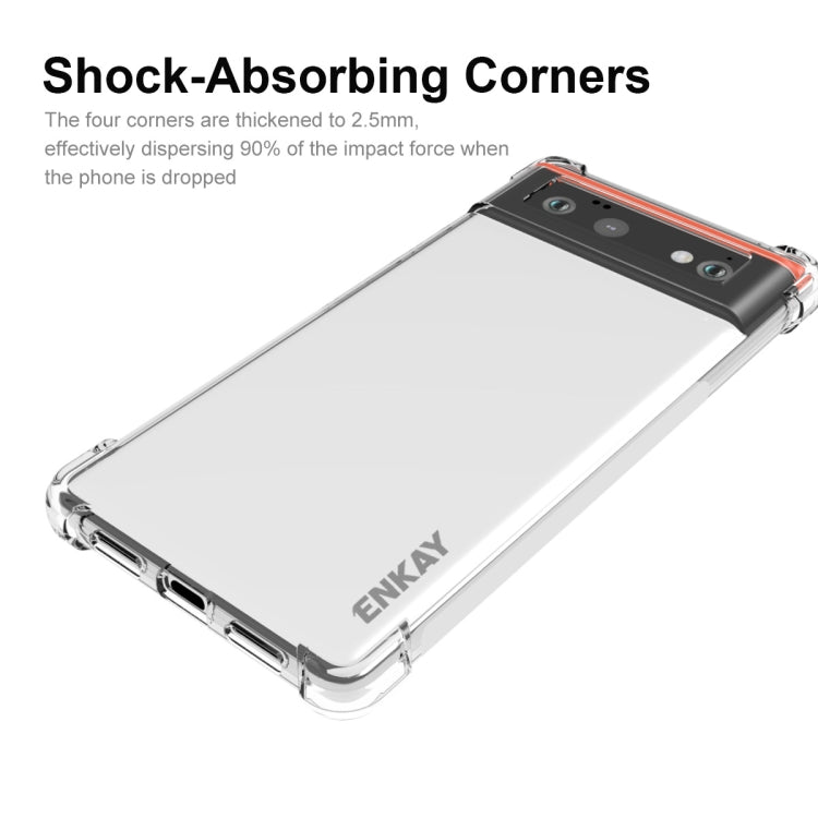 ENKAY Transparent TPU Shockproof Case, For Google Pixel 6, For Google Pixel 6 Pro ENKAY Transparent TPU Shockproof Case, For Google Pixel 6, For Google Pixel 6 Pro
