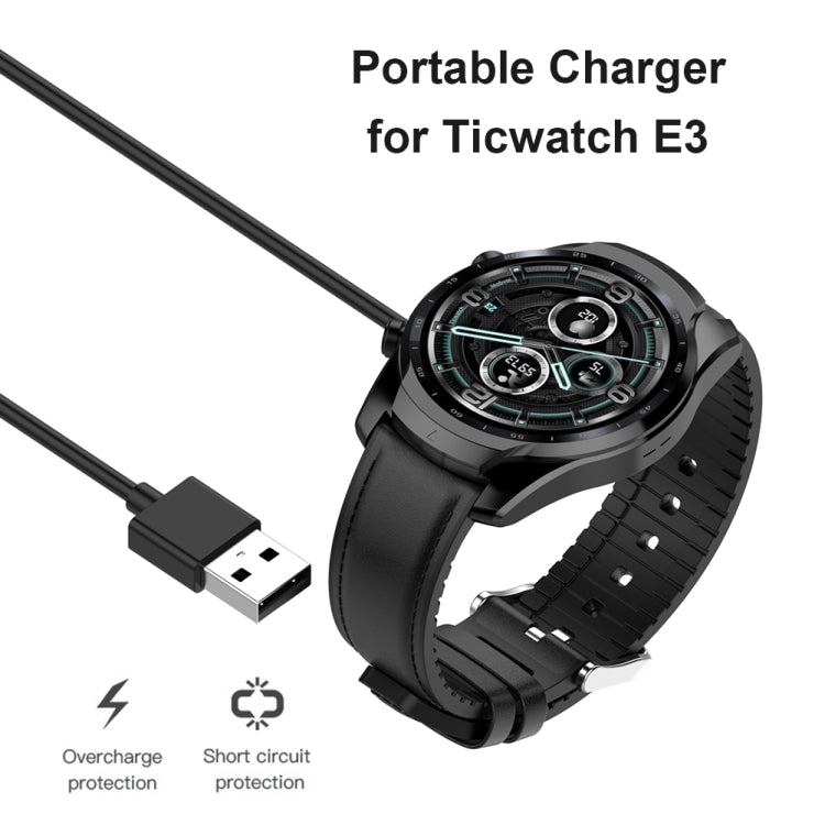 For Ticwatch E3 / Pro 3 / Pro 3 LTE Smart Watch Charging Cable, 1m Charging Station Power Adapter For Ticwatch E3 / Pro 3 / Pro 3 LTE Smart Watch Charging Cable, 1m Charging Station Power Adapter