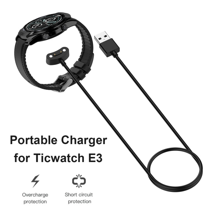 For Ticwatch E3 / Pro 3 / Pro 3 LTE Smart Watch Charging Cable, 1m Charging Station Power Adapter For Ticwatch E3 / Pro 3 / Pro 3 LTE Smart Watch Charging Cable, 1m Charging Station Power Adapter