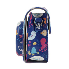 Ocean World Pattern Full Body Camera PU Leather Case Bag with Strap for FUJIFILM instax mini 9 / mini 8+ / mini 8