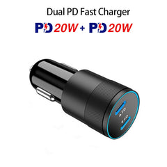 PD40w Dual PD3.0 Type-C Car Charger