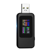KWS-MX18 Probador de CC USB 10 en 1 Medidor de voltaje de corriente de 4-30 V Medidor de temporización Amperímetro Medidor digital
