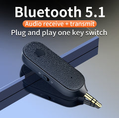 Receptor Bluetooth 5.1 para automóvil T06 2 en 1 Transmisor de audio de 3,5 mm