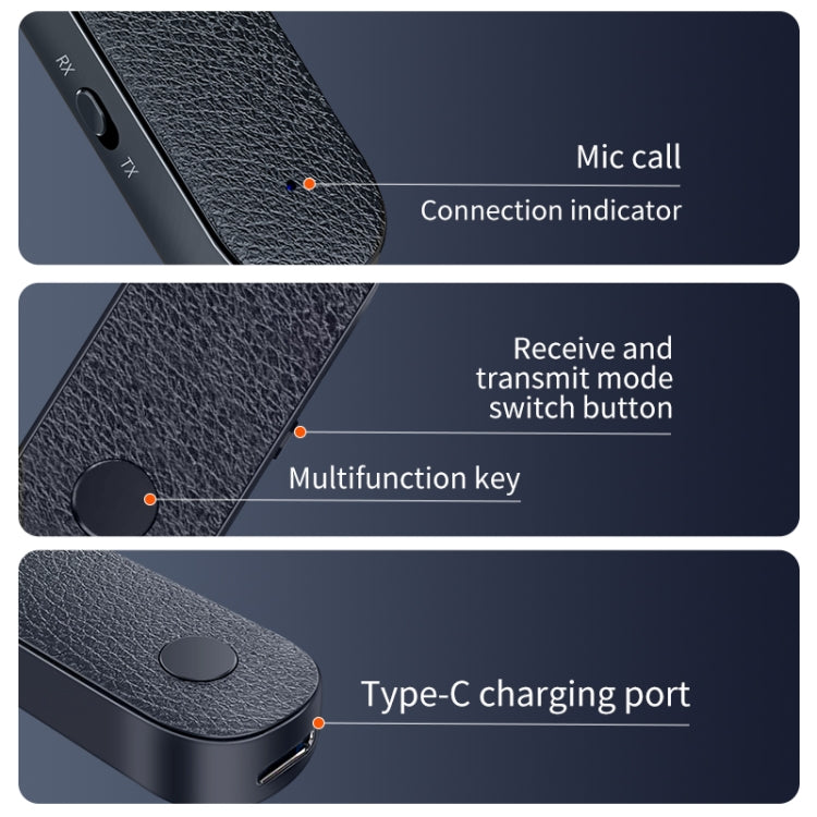 Receptor Bluetooth 5.1 para automóvil T06 2 en 1 Transmisor de audio de 3,5 mm Receptor Bluetooth 5.1 para automóvil T06 2 en 1 Transmisor de audio de 3,5 mm