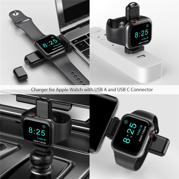 A05 2 in 1 Type C / USB-C to USB-A Magnetic Quick Wireless Charger for Apple Watch A05 2 in 1 Type C / USB-C to USB-A Magnetic Quick Wireless Charger for Apple Watch