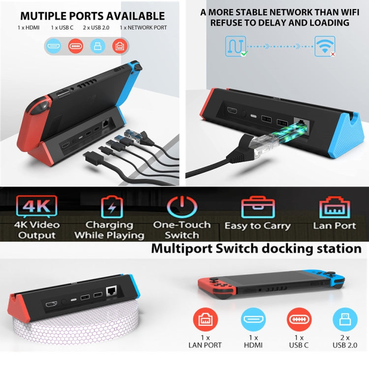 1000Mbs LAN Port 4K HDMI Adapter For Nintendo Switch/Switch OLED (LAN Model) 1000Mbs LAN Port 4K HDMI Adapter For Nintendo Switch/Switch OLED (LAN Model)