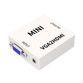 JSM Mini Size HD 1080P VGA to HDMI Scaler Box Audio Video Digital Converter Adapter, VGA to HDMI