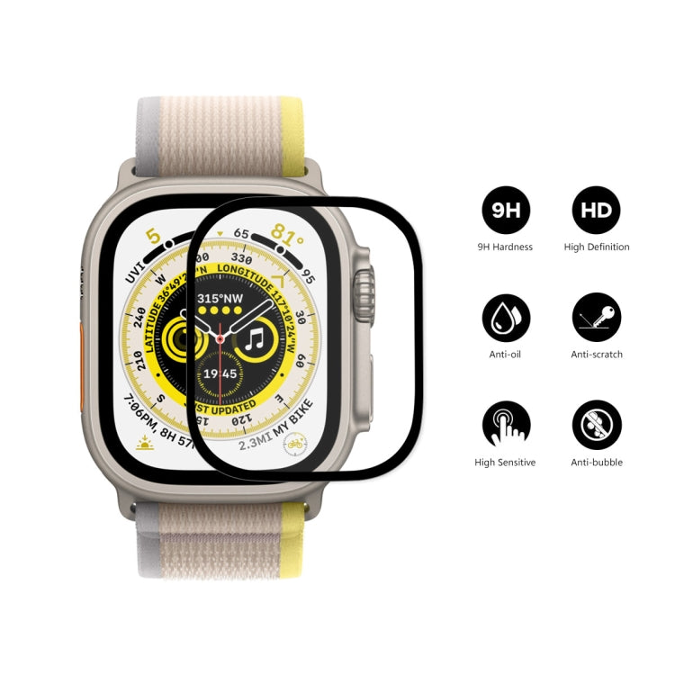 For Apple Watch Ultra 1 / 2 / 3 49mm ENKAY 9H Full Cover Tempered Glass Watch Film For Apple Watch Ultra 1 / 2 / 3 49mm ENKAY 9H Full Cover Tempered Glass Watch Film