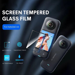 Für Insta360 X3 STARTRC 2 Stück Transparente HD Gebogene Schutzfolie, Für Insta360 X3