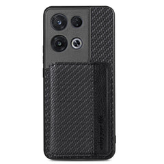 For OPPO Reno 8 Pro Carbon Fiber Magnetic Card Bag Phone Case