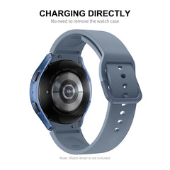 For Samsung Galaxy Watch4/5 44mm ENKAY Hat-Prince Waterproof Full Coverage PC Frame + 9H Tempered Glass Case