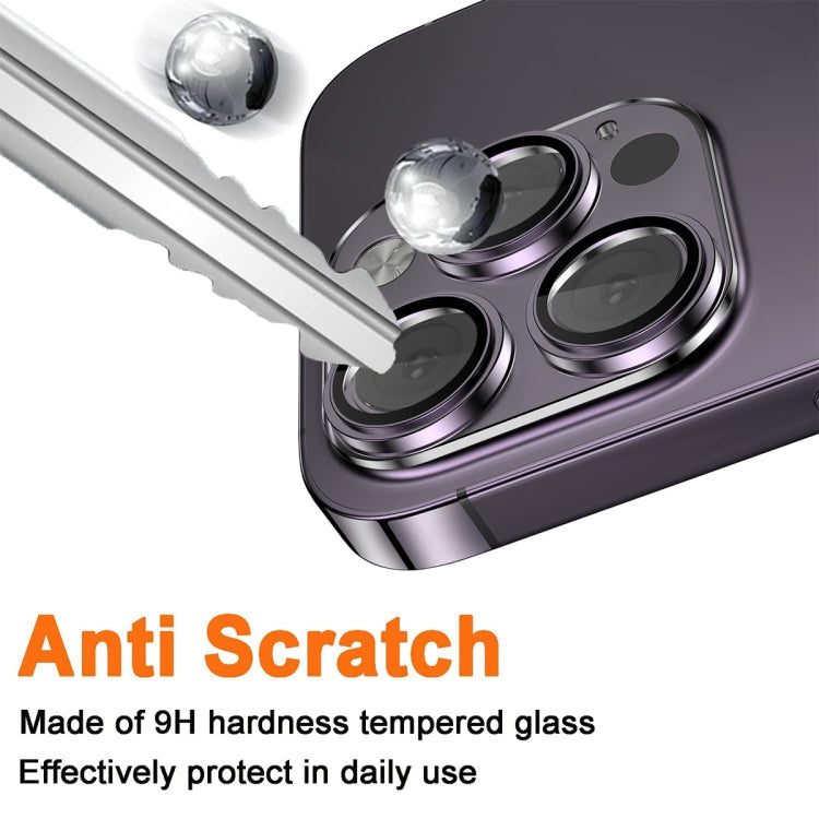 For iPhone 14 Pro / 14 Pro Max ENKAY Hat-Prince 9H Rear Camera Lens Tempered Glass Aluminium Alloy Film For iPhone 14 Pro / 14 Pro Max ENKAY Hat-Prince 9H Rear Camera Lens Tempered Glass Aluminium Alloy Film