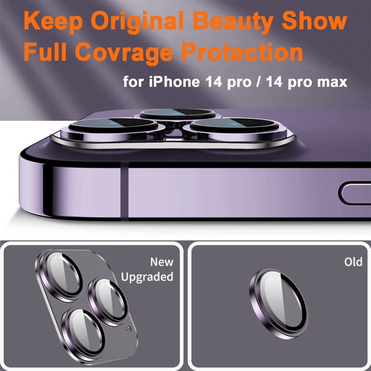 For iPhone 14 Pro / 14 Pro Max ENKAY Hat-Prince 9H Rear Camera Lens Tempered Glass Aluminium Alloy Film For iPhone 14 Pro / 14 Pro Max ENKAY Hat-Prince 9H Rear Camera Lens Tempered Glass Aluminium Alloy Film