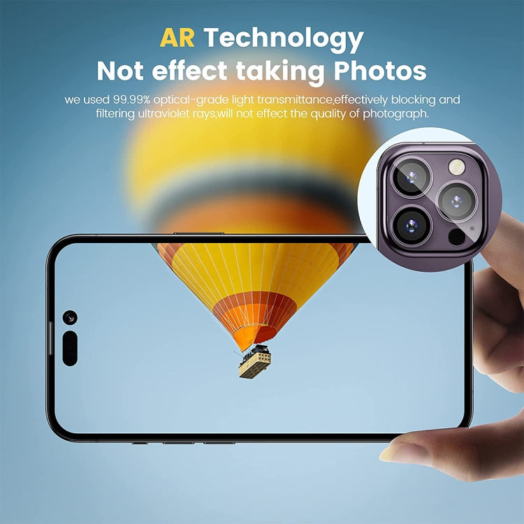 For iPhone 14 Pro / 14 Pro Max ENKAY Hat-Prince 9H Rear Camera Lens Tempered Glass Aluminium Alloy Film For iPhone 14 Pro / 14 Pro Max ENKAY Hat-Prince 9H Rear Camera Lens Tempered Glass Aluminium Alloy Film