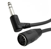 JUNSUNMAY 6.35mm 1/4 inch Male to Female 5 Pin MIDI Audio Stero Adapter, Cable Length: 20cm, Cable Length: 20cm