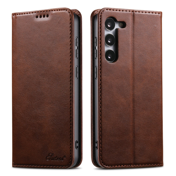 Suteni Calf Texture Horizontal Flip Leather Phone Case, For Samsung Galaxy S23 Ultra 5G, For Samsung Galaxy S23+ 5G, For Samsung Galaxy S23 5G Suteni Calf Texture Horizontal Flip Leather Phone Case, For Samsung Galaxy S23 Ultra 5G, For Samsung Galaxy S23+ 5G, For Samsung Galaxy S23 5G