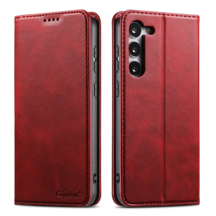 Suteni Calf Texture Horizontal Flip Leather Phone Case, For Samsung Galaxy S23 Ultra 5G, For Samsung Galaxy S23+ 5G, For Samsung Galaxy S23 5G Suteni Calf Texture Horizontal Flip Leather Phone Case, For Samsung Galaxy S23 Ultra 5G, For Samsung Galaxy S23+ 5G, For Samsung Galaxy S23 5G
