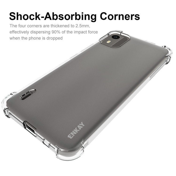 ENKAY Clear TPU Shockproof Anti-slip Phone Case, For Nokia C12 4G, For Nokia C300 4G, For Nokia G42 5G, For Nokia C22 4G, For Nokia C110 4G, For Nokia C32 4G, For Nokia XR21 5G ENKAY Clear TPU Shockproof Anti-slip Phone Case, For Nokia C12 4G, For Nokia C300 4G, For Nokia G42 5G, For Nokia C22 4G, For Nokia C110 4G, For Nokia C32 4G, For Nokia XR21 5G