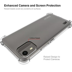 ENKAY Clear TPU Shockproof Anti-slip Phone Case, For Nokia C12 4G, For Nokia C300 4G, For Nokia G42 5G, For Nokia C22 4G, For Nokia C110 4G, For Nokia C32 4G, For Nokia XR21 5G