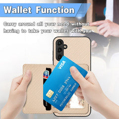 Carbon Fiber Magnetic Card Wallet Bag Phone Case