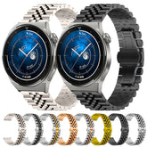 Five Bull Half Round Stainless Steel Watch Band + Strap Removal Tool, For Huawei Watch GT3 Pro 46mm, For Huawei Watch GT Runner, For Huawei Watch GT3 46mm