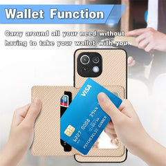 Carbon Fiber Magnetic Card Bag Phone Case