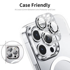 For iPhone 12 Pro Max ENKAY Hat-Prince Blink Diamond Camera Lens Aluminium Alloy Tempered Glass Film, For iPhone 12 Pro Max