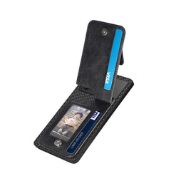 Carbon Fiber Vertical Flip Zipper Phone Case