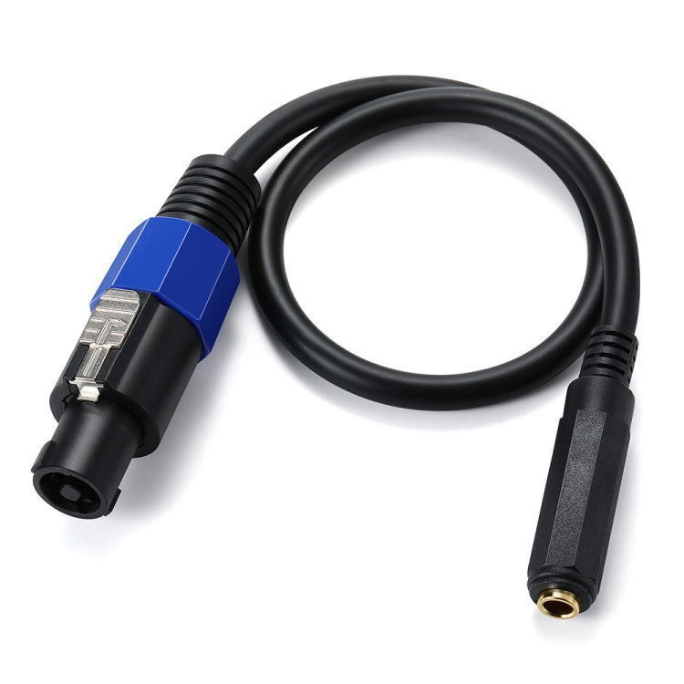 JUNSUNMAY Speakon Male to 6.35mm Female Audio Speaker Adapter Cable with Snap Lock, Length: 50cm JUNSUNMAY Speakon Male to 6.35mm Female Audio Speaker Adapter Cable with Snap Lock, Length: 50cm