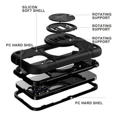 Shield PC Hybrid Silicone Phone Case, For iPhone 12, For iPhone 12 Pro Max