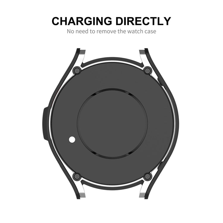 ENKAY Hat-Prince Electroplated Hard PC Case + 0.2mm 9H Glass Screen Protector, For Samsung Galaxy Watch6 Classic 43mm ENKAY Hat-Prince Electroplated Hard PC Case + 0.2mm 9H Glass Screen Protector, For Samsung Galaxy Watch6 Classic 43mm