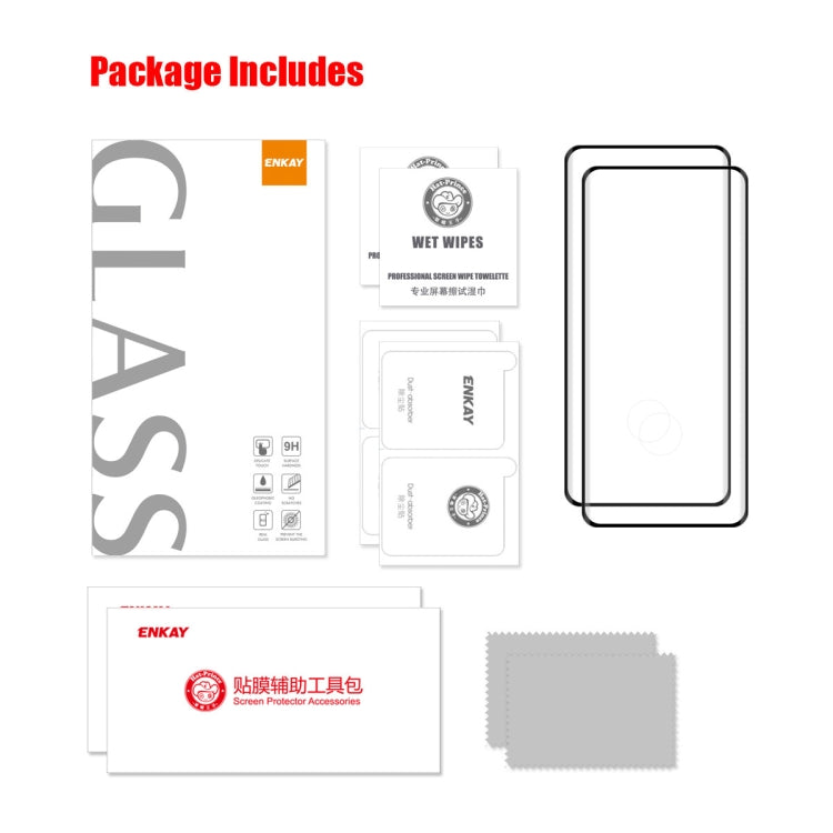 2pcs ENKAY Hat-Prince 3D Hot Bending Side Glue Tempered Glass Full Film, For OnePlus 13, For OnePlus 12, For OnePlus Ace 2 / Ace 2 Pro 2pcs ENKAY Hat-Prince 3D Hot Bending Side Glue Tempered Glass Full Film, For OnePlus 13, For OnePlus 12, For OnePlus Ace 2 / Ace 2 Pro