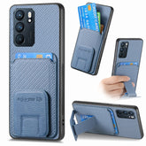 Carbon Fiber Card Bag Fold Stand Phone Case