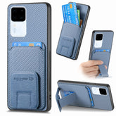 Carbon Fiber Card Bag Fold Stand Phone Case