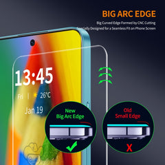 2pcs ENKAY 9H Big Arc Edge High Aluminum-silicon Tempered Glass Film