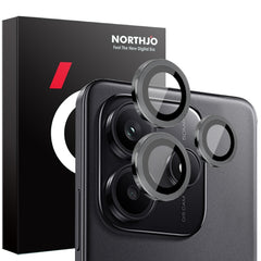NORTHJO Camera LensCD Vein Metal Ring Tempered Glass Film