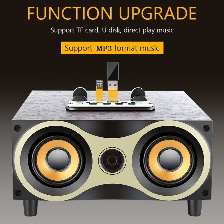 Portable Wooden Wireless Speaker Subwoofer Stero Radio FM Desktop Bluetooth Speakers, Brown Wooden Portable Wooden Wireless Speaker Subwoofer Stero Radio FM Desktop Bluetooth Speakers, Brown Wooden