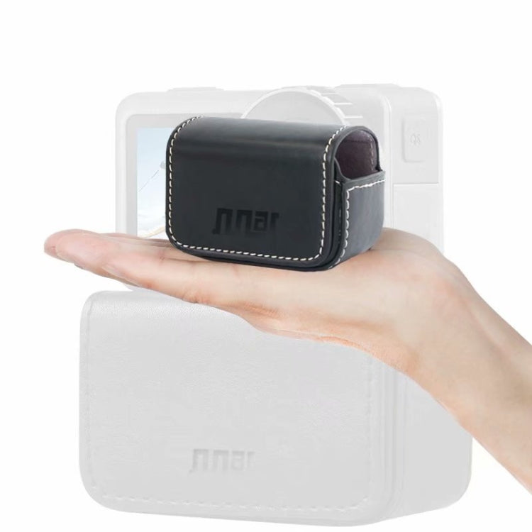 Estuche de cuero mini impermeable para almacenamiento y transporte para DJI OSMO Action / GoPro / SJCAM / Xiaomi Mi Jia, negro, café Estuche de cuero mini impermeable para almacenamiento y transporte para DJI OSMO Action / GoPro / SJCAM / Xiaomi Mi Jia, negro, café