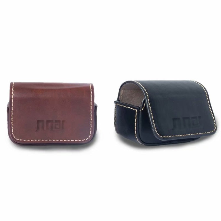 Estuche de cuero mini impermeable para almacenamiento y transporte para DJI OSMO Action / GoPro / SJCAM / Xiaomi Mi Jia, negro, café Estuche de cuero mini impermeable para almacenamiento y transporte para DJI OSMO Action / GoPro / SJCAM / Xiaomi Mi Jia, negro, café