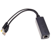 Divisor de alimentación por Ethernet de 48 V de entrada y 12 V de salida Adaptador divisor PoE de 48 V, convierte la cámara IP de 12 V CC en una cámara POE, divisor de alimentación por Ethernet