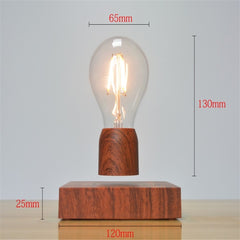 Retro magnetic floating bulb wood color substrate LED home decoration lamp