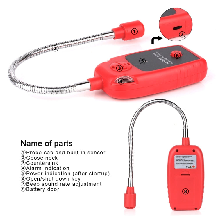 WINTACT WT8820 Combustible Gas Alarm Detector For Home Slight Gas Leakage Flammable Natural Gas Leak Detector Monitor Gas Analyzer WINTACT WT8820 Combustible Gas Alarm Detector For Home Slight Gas Leakage Flammable Natural Gas Leak Detector Monitor Gas Analyzer