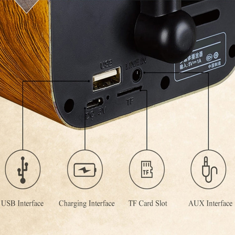 Retro Wood Portable Mini Bluetooth Speaker Wireless Loudspeaker Outdoor Speaker Sound System TF FM Radio Music Subwoofer Retro Wood Portable Mini Bluetooth Speaker Wireless Loudspeaker Outdoor Speaker Sound System TF FM Radio Music Subwoofer